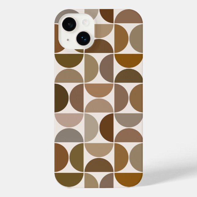 Coque iPhone MCM Semi-cycles Browns+Cream Big Motif (Verso)