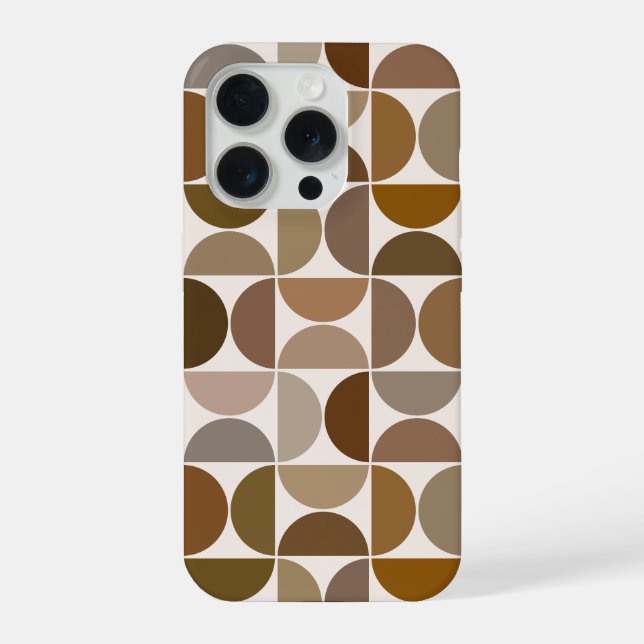 Coque iPhone MCM Semi-cycles Browns+Cream Big Motif (Verso)