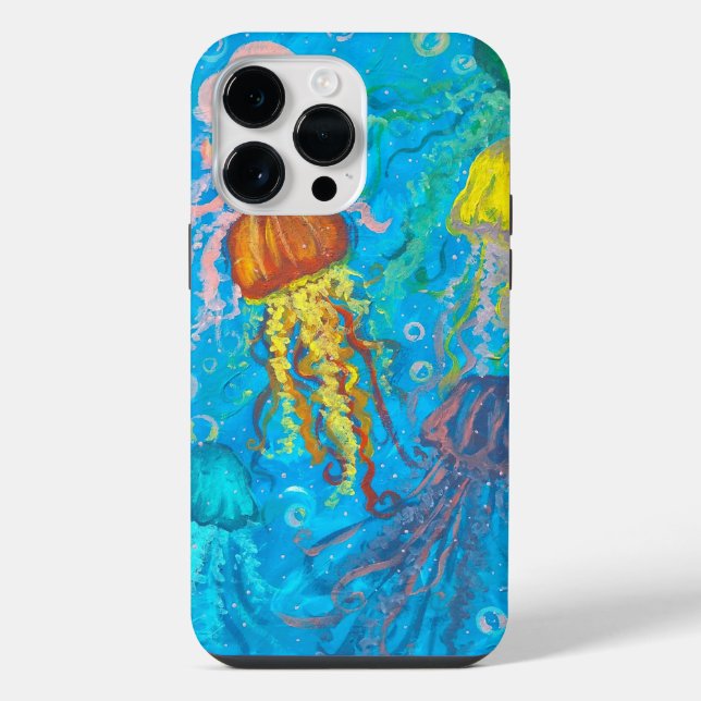 Coque iPhone méduse, océan, mer (Verso)