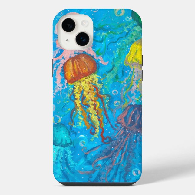 Coque iPhone méduse, océan, mer (Verso)