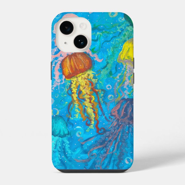 Coque iPhone méduse, océan, mer (Verso)