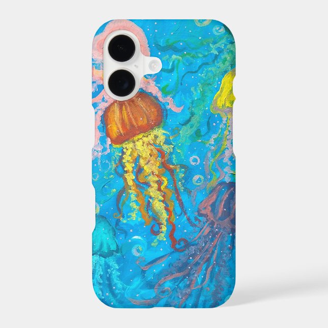 Coque iPhone méduse, océan, mer (Verso)