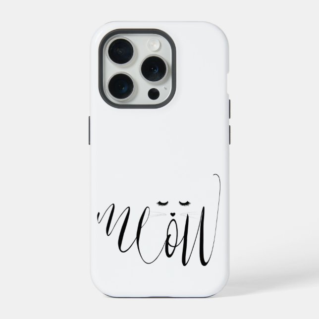 Coque iPhone Meow Cat (Verso)