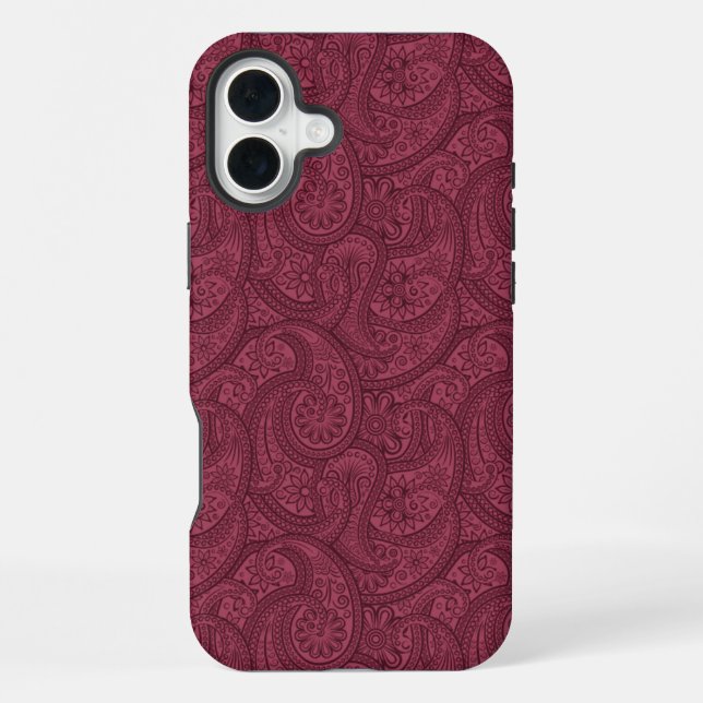 Coque iPhone Merlot Paisley (Verso)