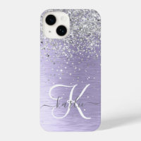 Métal brossé violet Parties scintillant d'argent N