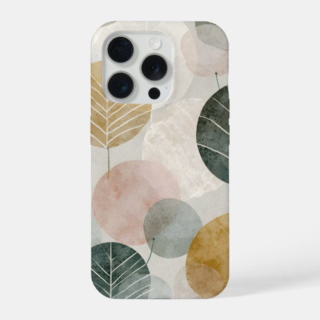 Coque iPhone Mid Century Botanical Leaf  – Boho Earth (Verso)