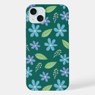 Mignon motif floral bleu sans couture