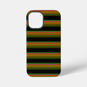 Coque iPhone 12 Mini Mignon rayé noir coloré