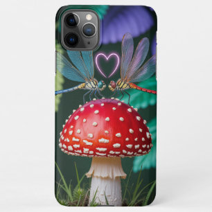 Coque iPhone 11Pro Max Mignonnes libellules sur un champignon -