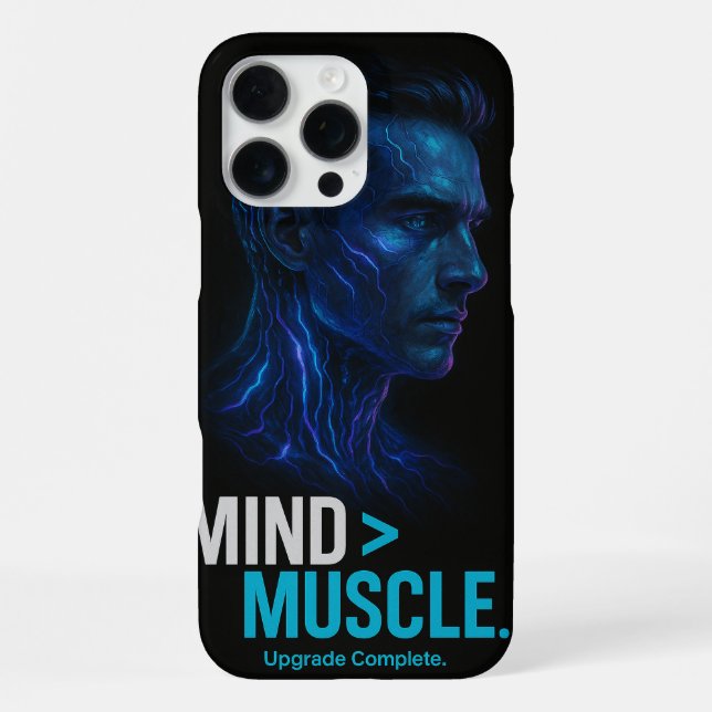 Coque iPhone Mind Over Muscle – Upgrade Complete Tech (Verso)