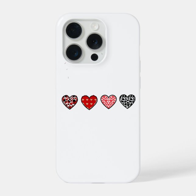 Coque iPhone minimal valentine hearts / “cute love pattern” (Verso)