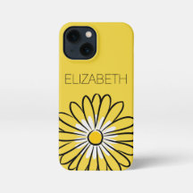 Minimalist Modern Elegant Daisy flower and text