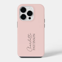 Minimaliste Simple Élégant Nom personnalisé Rose P