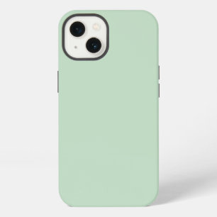 Etui iPhone 13 Minimaliste vert céladon clair uni couleur solide