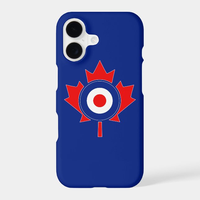 Coque iPhone Mod de la feuille d'érable canadienne en bleu (Verso)