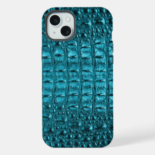 mode girly bleu turquoise en Cuir d'Alligator
