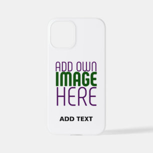 COQUE iPhone 12 MINI MODÈLE DE TEXTE D'IMAGE BLANCHE SIMPLE MODERNE
