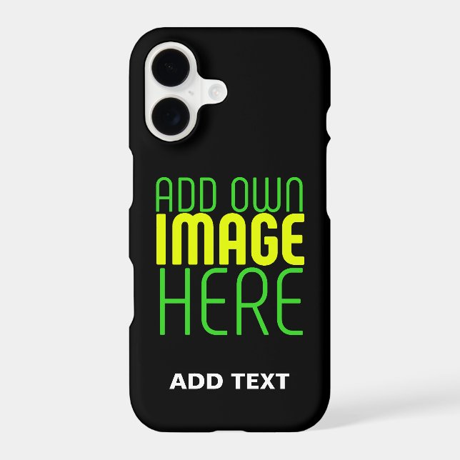 COQUE iPhone MODÈLE DE TEXTE D'IMAGE NOIRE SIMPLE ET MODERNE (Verso)