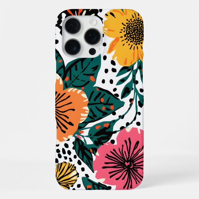 Coque iPhone Modèle floral (Verso)