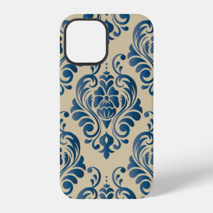 Coque iPhone 12 Modèle sans couture de Damas d'ornement floral sur
