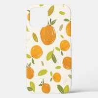 Modèle sans couture de fruits d'oranges peints à l