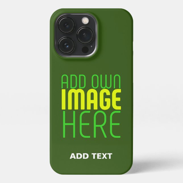 COQUE iPhone MODÈLE TEXTE D'IMAGE VERTE DE FORÊT ÉDITABLE MODER (Verso)