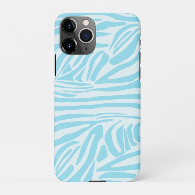 Coque iPhone Modèle Zèbre Bleu (Dos)