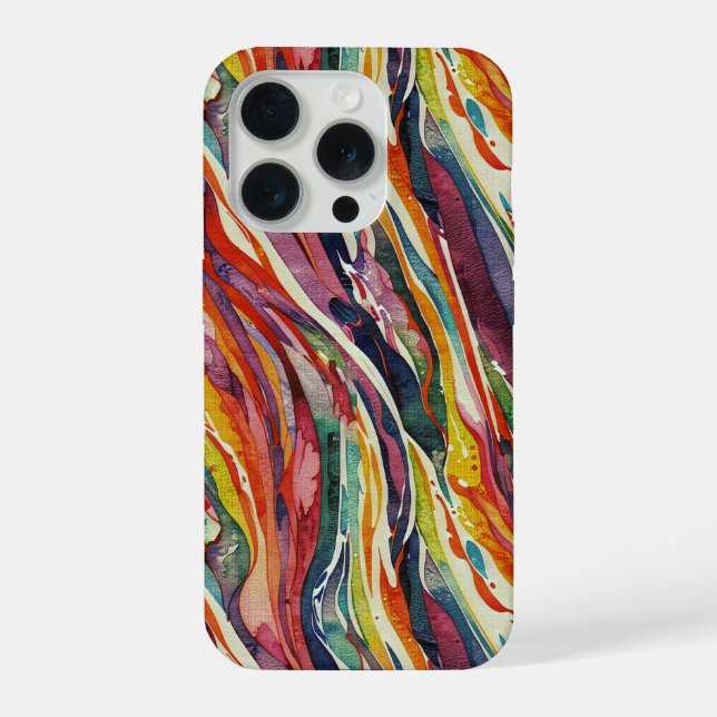 Coque iPhone Modern abstract geometric digital pattern 40 (Verso)