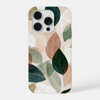 Modern Botanical Leaf Phone Case – Earth Tone 
