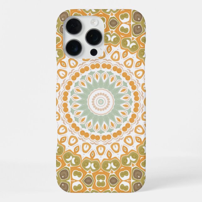 Coque iPhone Modern Earth Tone Mandala Pattern (Verso)
