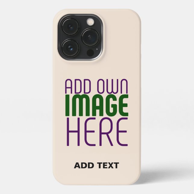 COQUE iPhone MODERN EDITABLE SIMPLE NATURAL IMAGE TEXT TEMPLATE (Verso)