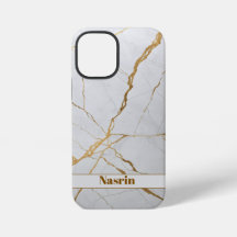 Modern Gold & White Marble Minimalist Luxury