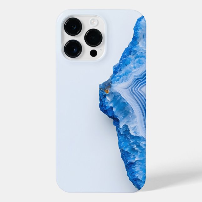 Coque iPhone Modern Stone Dusty Blue Marble (Verso)
