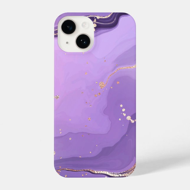 Coque iPhone Modern Stone Dusty Blue Marble (Verso)