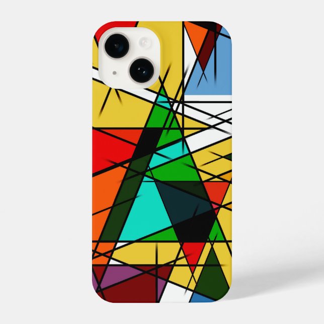 Coque iPhone Modern Triangle Colorful Geometric  (Verso)