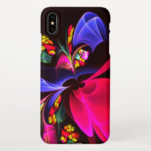 Coque iPhone XS Max Moderne coloré Floral Abstrait Art Motif #06