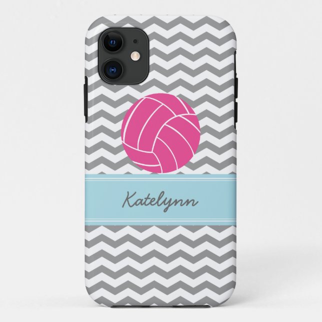Coque iphone moderne de volleyball de rose de (Dos)