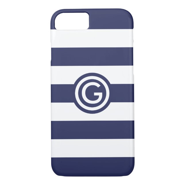 Coque iphone moderne d'espace libre de monogramme (Dos)