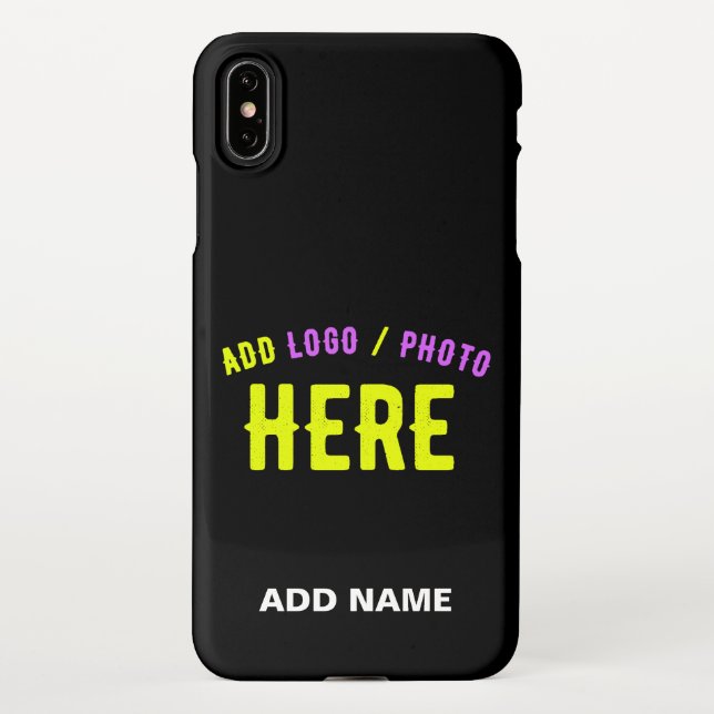 COQUE iPhone MODERNE ET MODERNE PERSONNALISABLE NOIR VÉRIFIÉ (Dos)