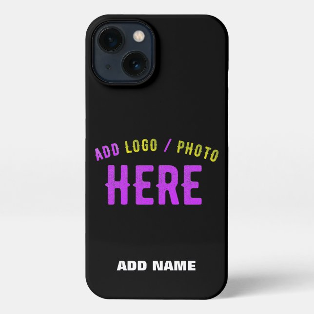 COQUE iPhone MODERNE ET MODERNE PERSONNALISABLE NOIR VÉRIFIÉ (Verso)