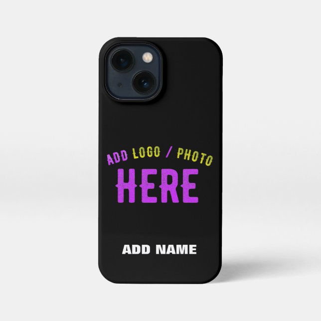 COQUE iPhone MODERNE ET MODERNE PERSONNALISABLE NOIR VÉRIFIÉ (Verso)