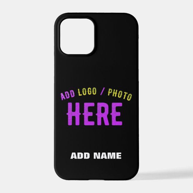 COQUE iPhone MODERNE ET MODERNE PERSONNALISABLE NOIR VÉRIFIÉ (Verso)