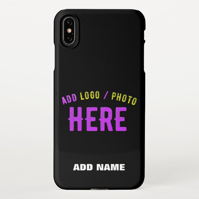 COQUE iPhone MODERNE ET MODERNE PERSONNALISABLE NOIR VÉRIFIÉ (Dos)