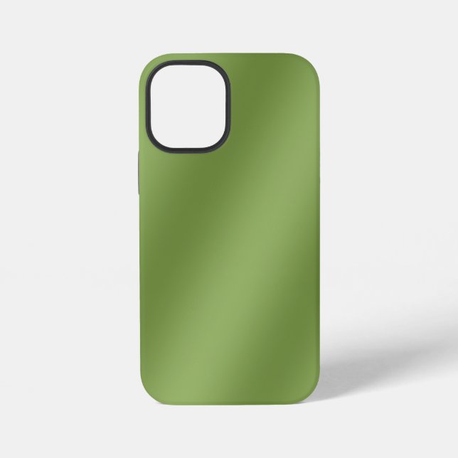 Coque iPhone Moderne mignon Solide dégradé vert motif d'onde (Verso)
