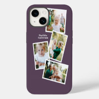 Moderne style multi photo famille violet