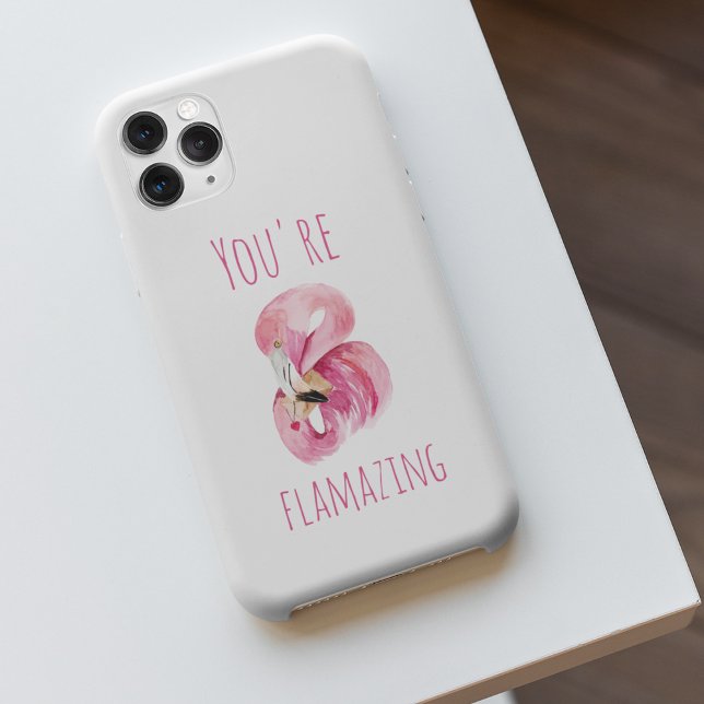 Coque iPhone Moderne Vous Flamazirez Beauté Flamant rose rose (Créateur téléchargé)