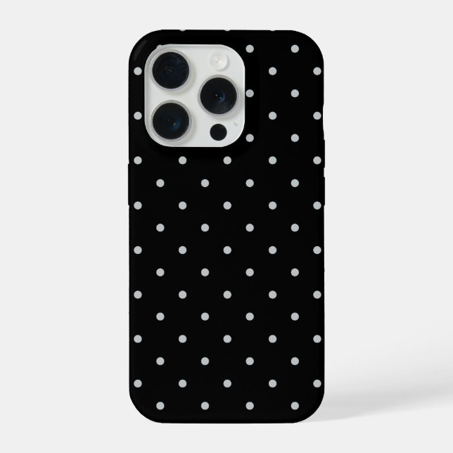 Coque iPhone Modifier Pois gris N'importe quelle couleur Clique (Verso)