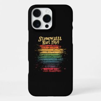 Coque iPhone 16 Pro Max Mois de la fierté gay Drapeau arc-en-ciel Mur de p