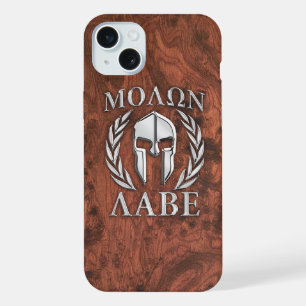 Molon Labe Guerrier Spartan Impression en acajou s