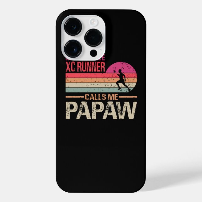 Coque iPhone Mon coureur de fond favori m'appelle Papaw - (Verso)